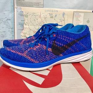 Nike Flyknit Lunarglide Royal Blue Good Condition